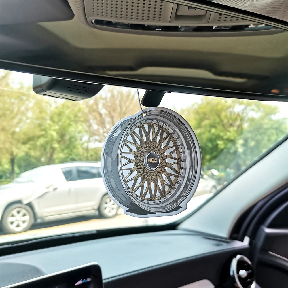 Newest Car Air Freshener Sexy Anime Girl Hanging Rearview Mirror Perfume Turbo Brake Disc Absorber Solid Paper JDM Accessories