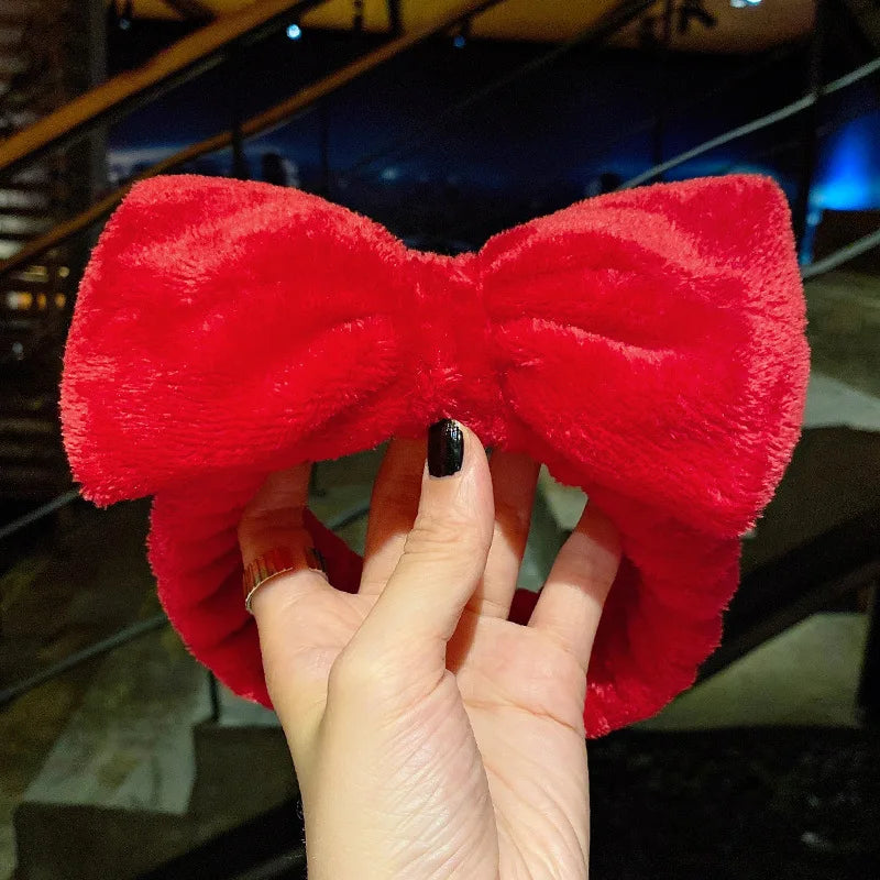 Wash Face Hair Holder Hairbands Soft Warm Coral Fleece Bow Cute Animal Cat Ears Headband For Women Girls Makeup Hair Accessories