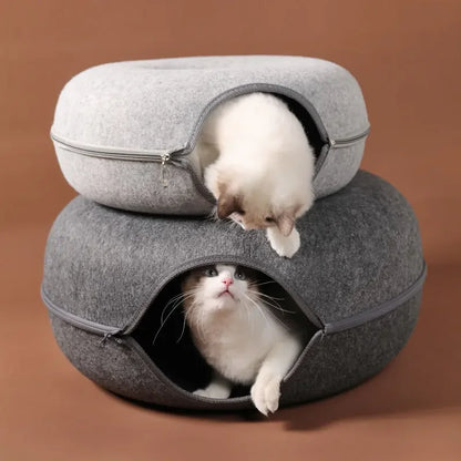 Cats House Basket Natural Felt Pet Cat Cave Beds Nest Funny Round Egg-Type with Cushion Mat For Small Dogs Puppy Pets Supplies