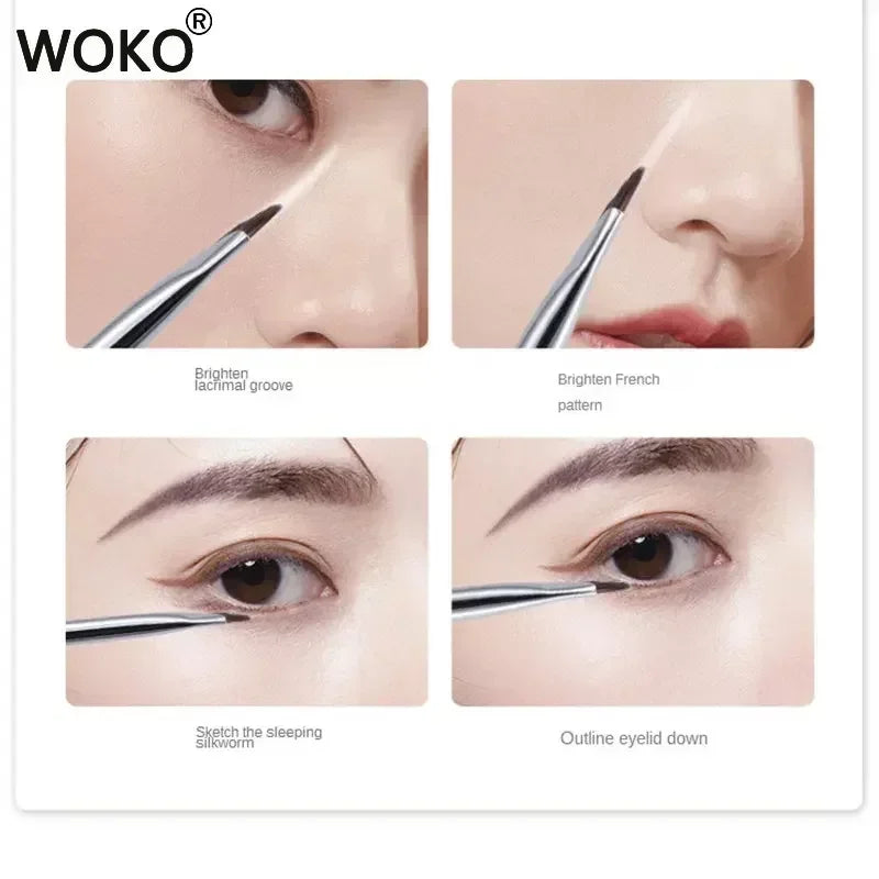 Upgrade Blade Eyeliner Brush Ultra Thin Fine Angle Flat Eyebrow Brush Under The Eyes Place Makeup Brush Precise Detail Brushes