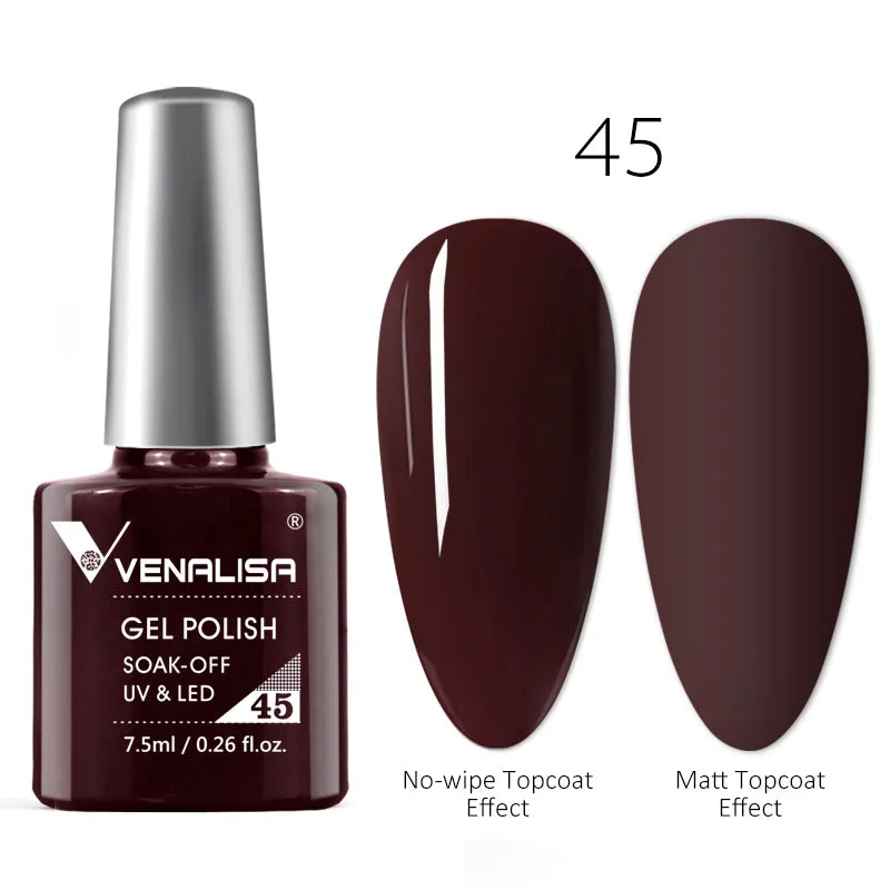 Venalisa Earth Brown Autumn Color Collection Nail Gel Polish Soak Off UV LED Gel Varnish Full Coverage Gorgeous GelNail Manicure