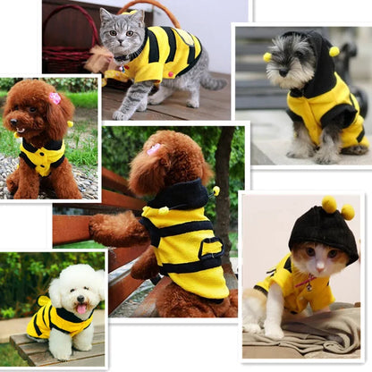 Pet Bee Cosplay Hoodie for Dogs and Cats